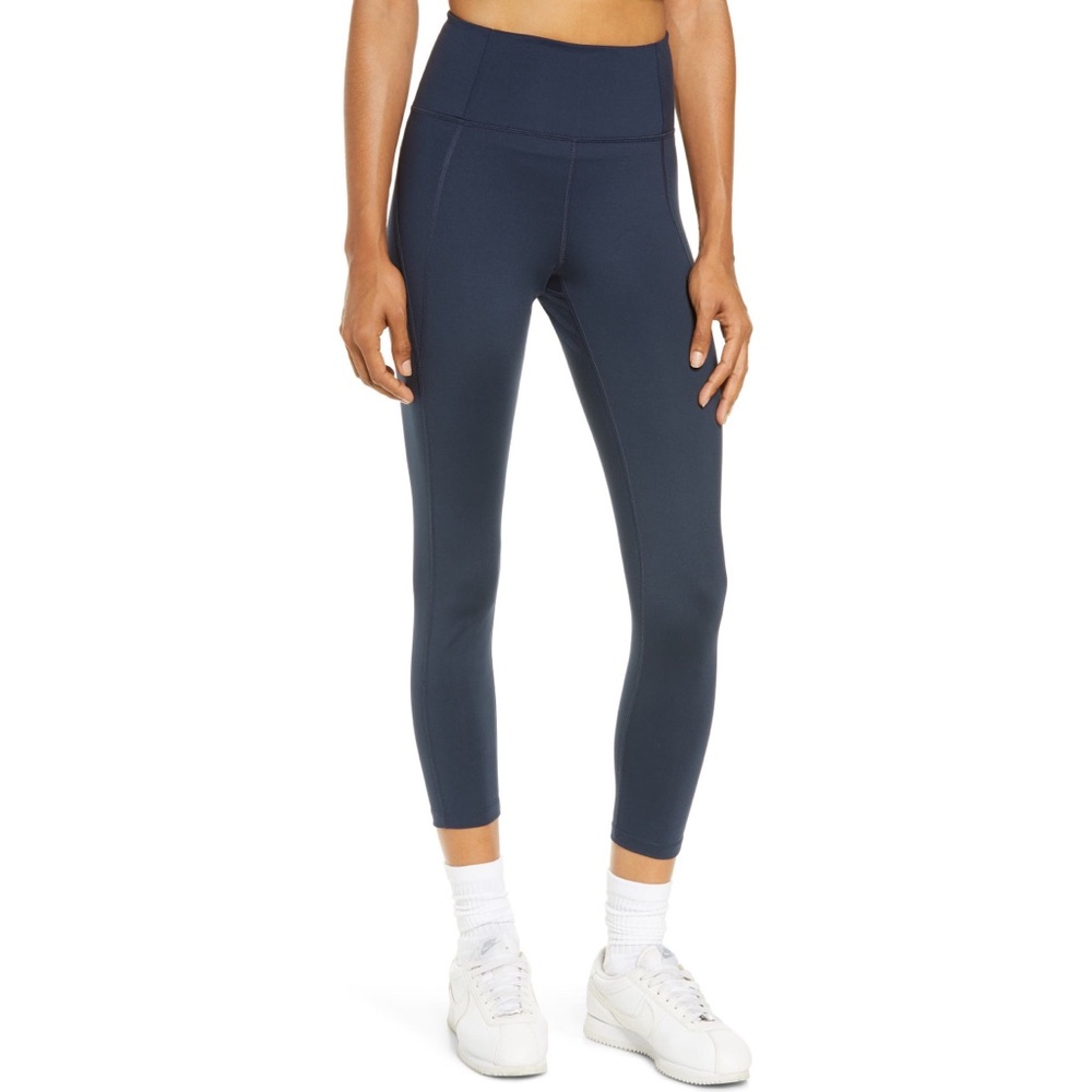 girlfriend collective high waisted ‘midnight’ 7/8 leggings